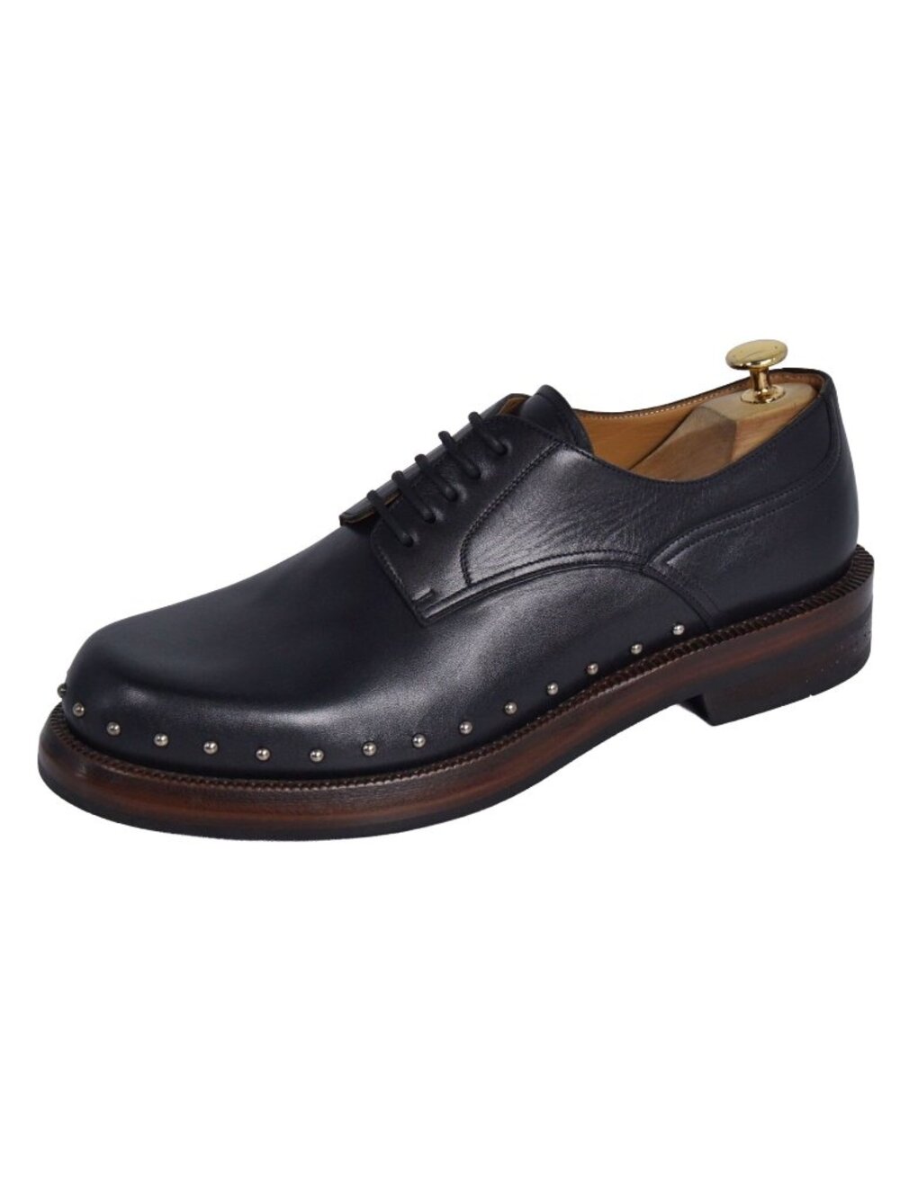Dior Leather Shoes Business Derby Studded Homme Black
